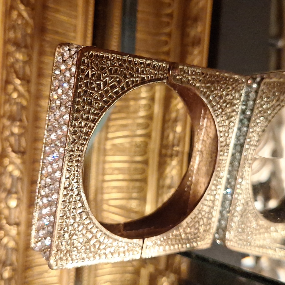 Vintage Rhinestone Square Bracelet